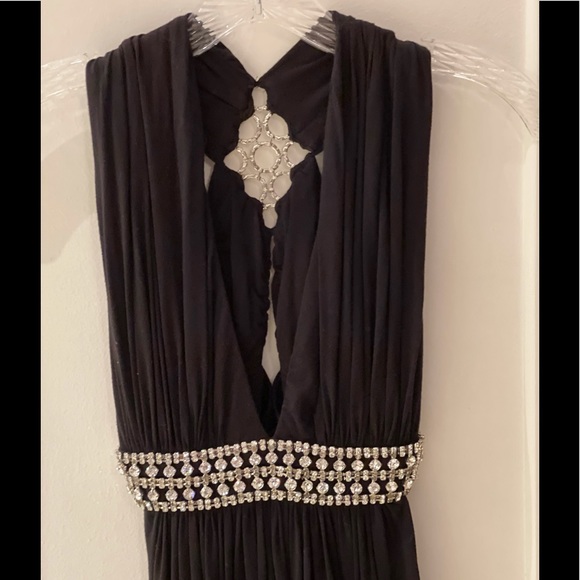 Sky Rhinestone 🌟 Halter mini Dress - Picture 6 of 10